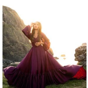 Joyfolie Deep Purple Maxi Dress